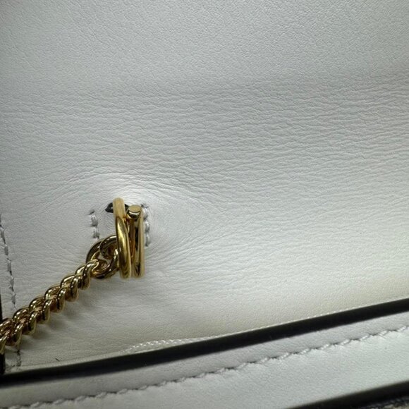 GUCCI Padlock Wallet On Chain Brown&White Canvas Tote 550-071525 - Picture 12 of 13